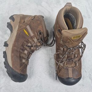 Keen Targhee II Mid Waterproof Hiking Boots Womens 9.5 Brown Leather 1004114